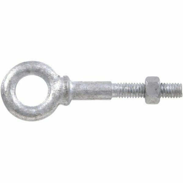 Hillman Hardware Essentials Eye Bolt with Nut, 5/16in Thread, Coarse Thread, 0.75in IDx1.144in OD Dia Eye, Stl 851887